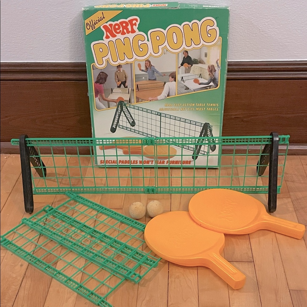 Vintage 1982 Nerf Ping Pong Tabletop Game